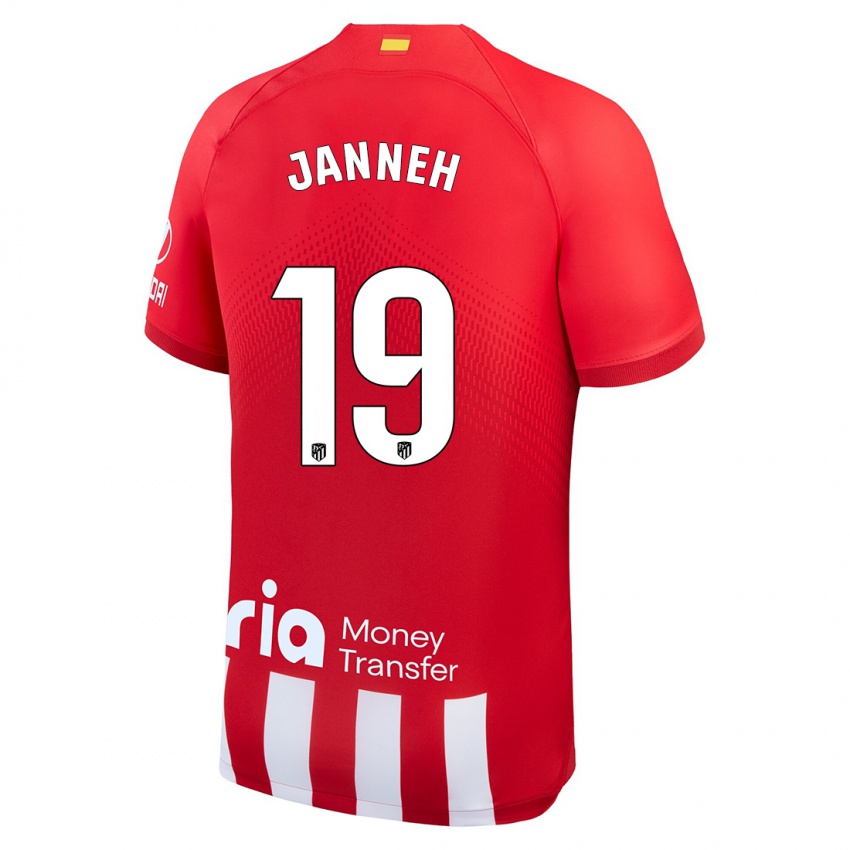 Kvinder Omar Janneh #19 Rød Hvid Hjemmebane Spillertrøjer 2023/24 Trøje T-Shirt