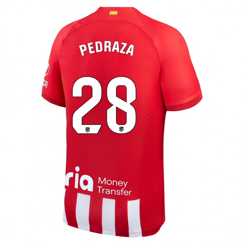 Kvinder Alfredo Pedraza #28 Rød Hvid Hjemmebane Spillertrøjer 2023/24 Trøje T-Shirt