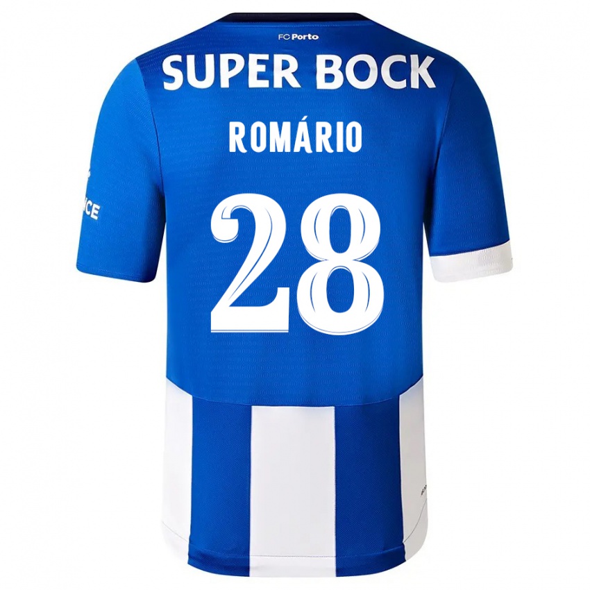 Kvinder Romario Baro #28 Blå Hvid Hjemmebane Spillertrøjer 2023/24 Trøje T-Shirt