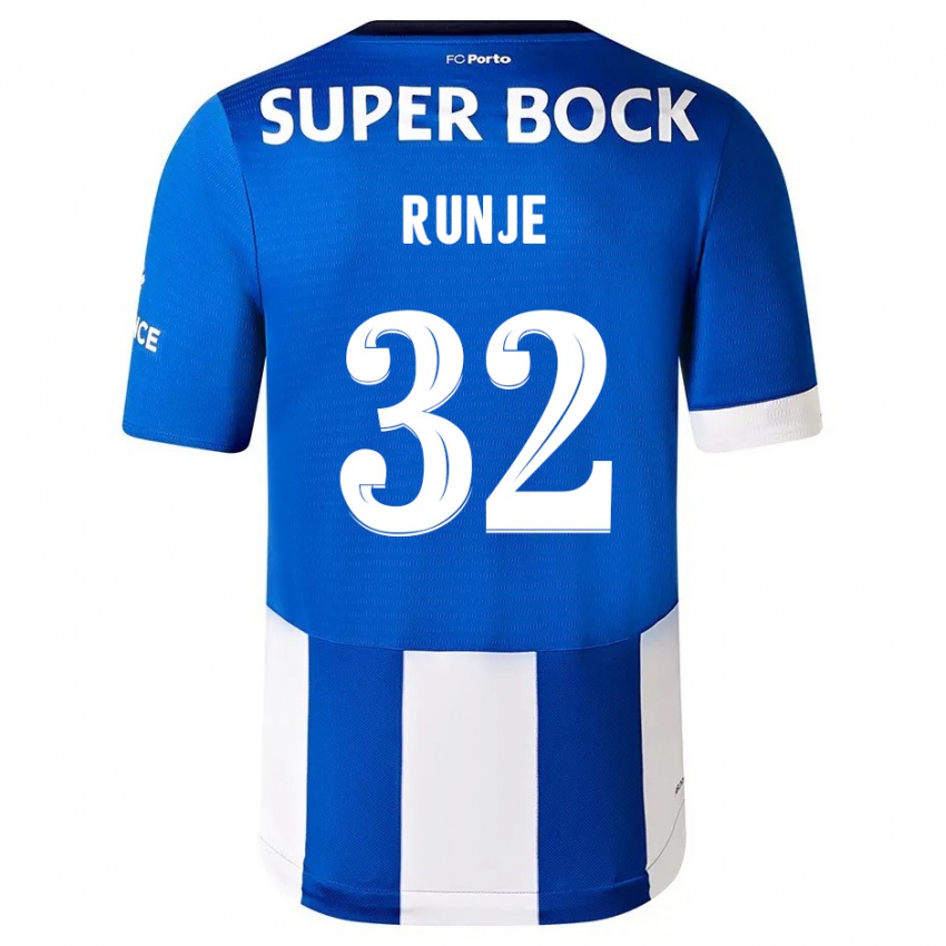 Kvinder Roko Runje #32 Blå Hvid Hjemmebane Spillertrøjer 2023/24 Trøje T-Shirt