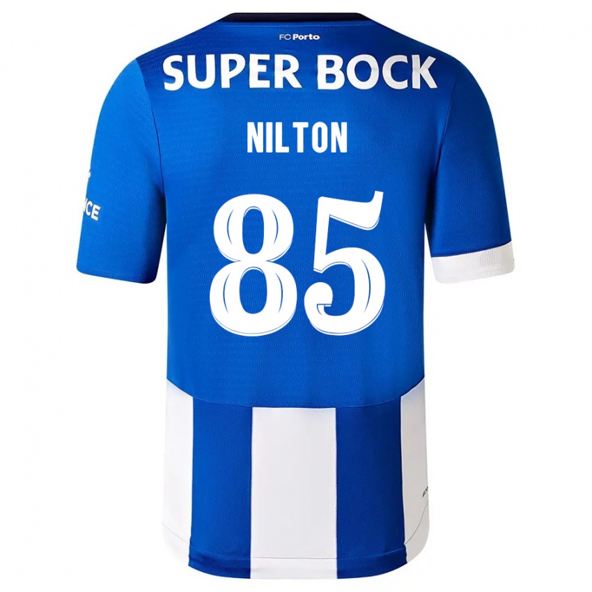 Kvinder Nilton #85 Blå Hvid Hjemmebane Spillertrøjer 2023/24 Trøje T-Shirt
