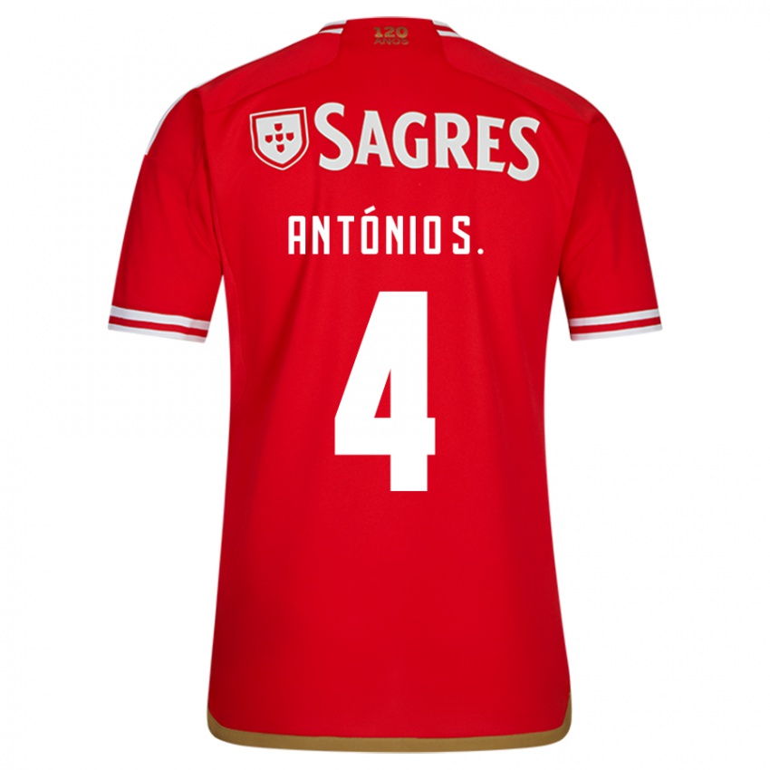 Kvinder Antonio Silva #4 Rød Hjemmebane Spillertrøjer 2023/24 Trøje T-Shirt