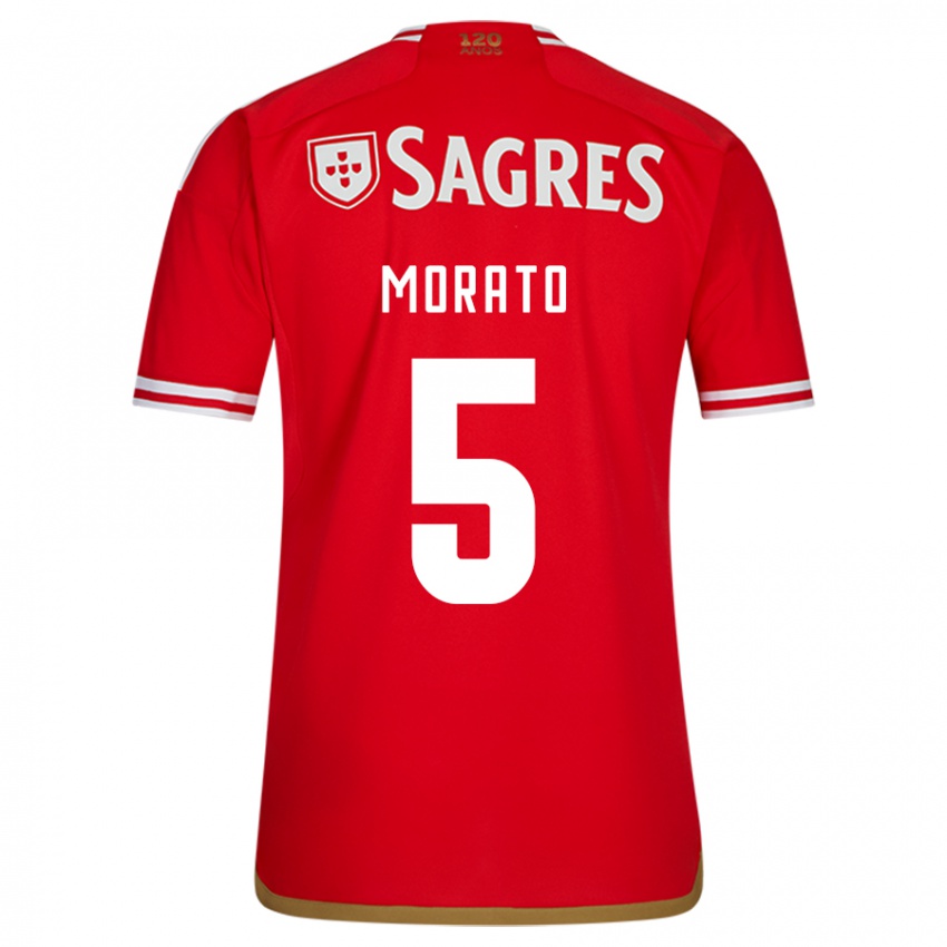 Kvinder Morato #5 Rød Hjemmebane Spillertrøjer 2023/24 Trøje T-Shirt