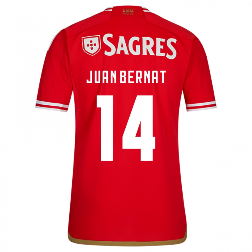 Kvinder Juan Bernat #14 Rød Hjemmebane Spillertrøjer 2023/24 Trøje T-Shirt