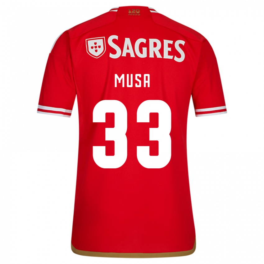 Kvinder Petar Musa #33 Rød Hjemmebane Spillertrøjer 2023/24 Trøje T-Shirt