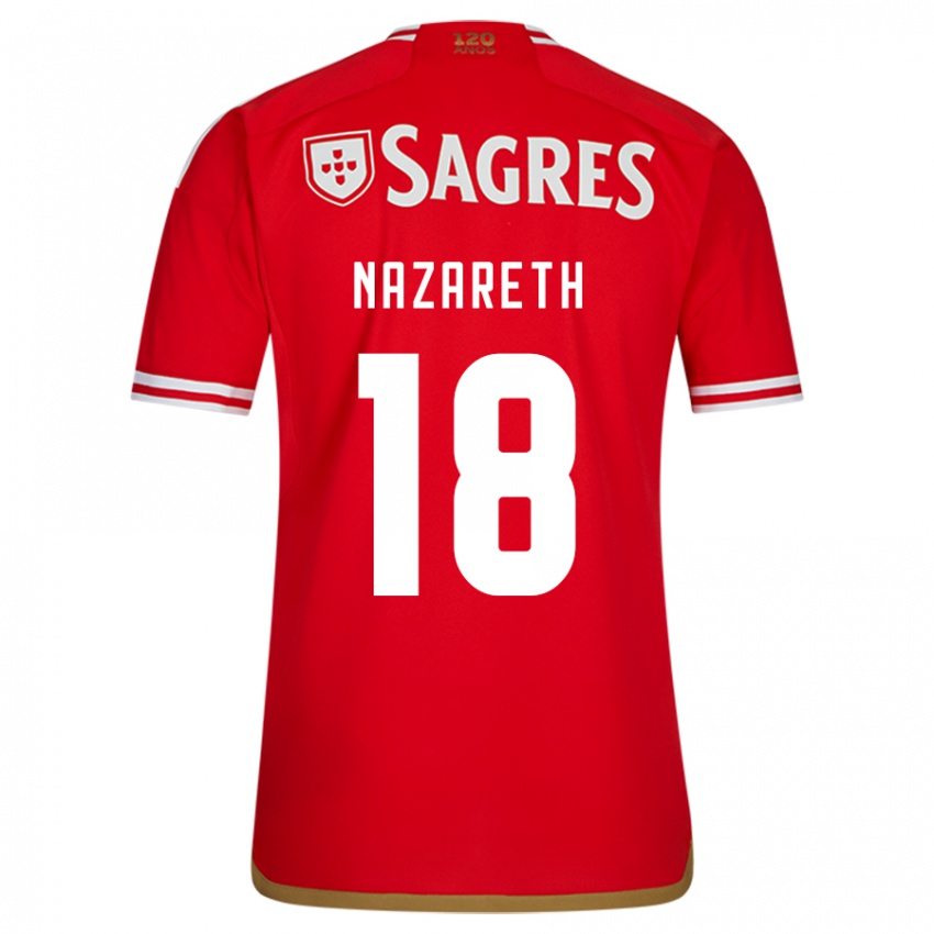 Kvinder Kika Nazareth #18 Rød Hjemmebane Spillertrøjer 2023/24 Trøje T-Shirt