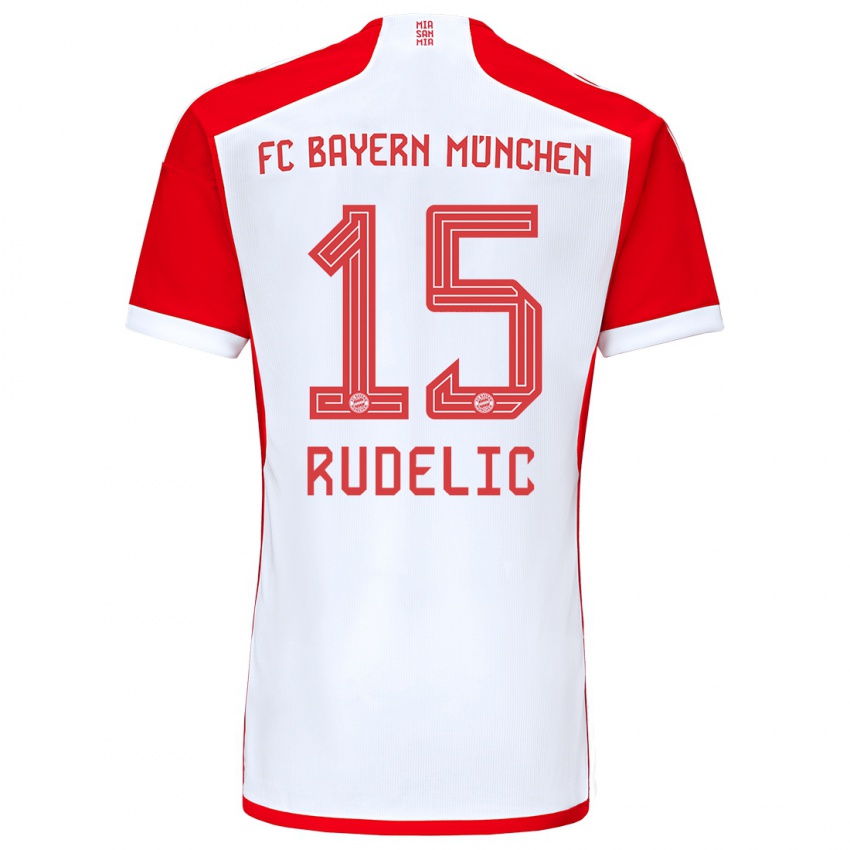Kvinder Ivana Rudelic #15 Rød Hvid Hjemmebane Spillertrøjer 2023/24 Trøje T-Shirt