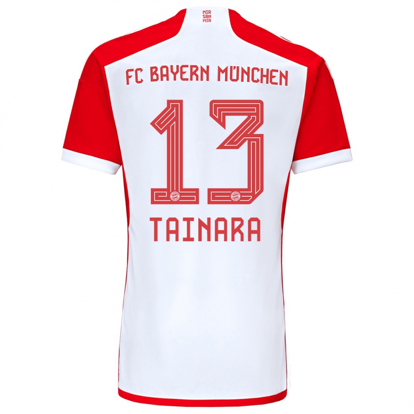 Kvinder Tainara #13 Rød Hvid Hjemmebane Spillertrøjer 2023/24 Trøje T-Shirt