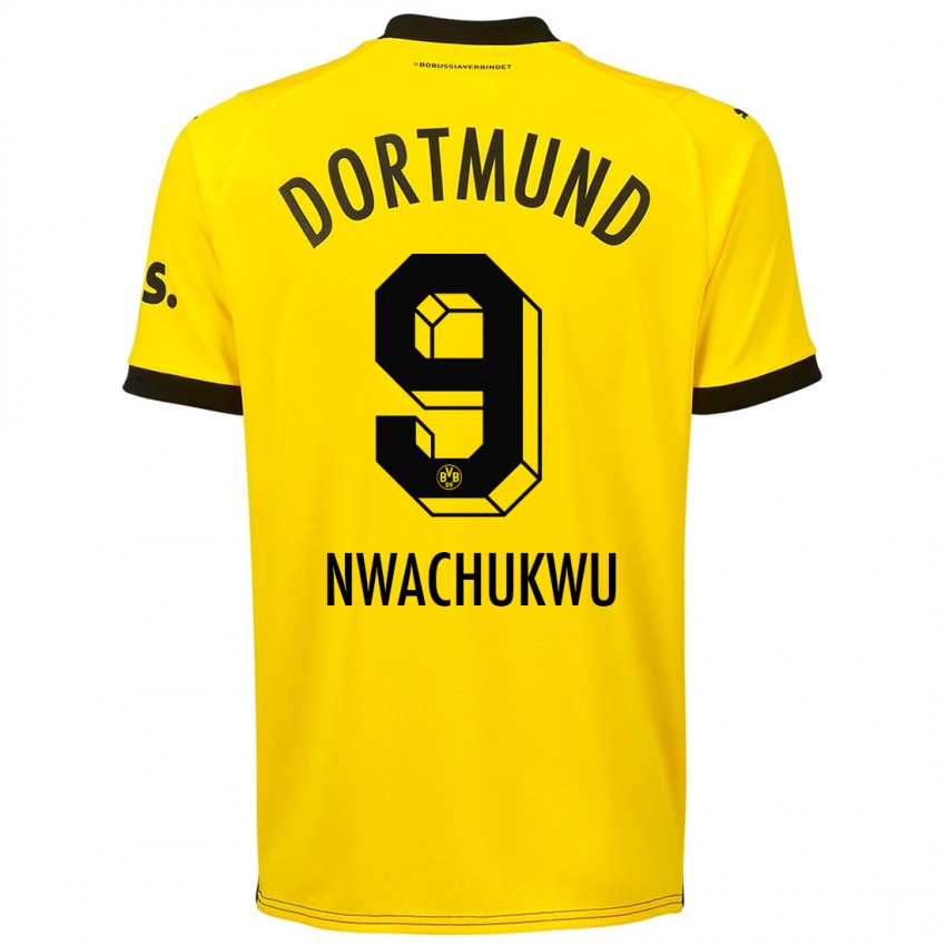 Kvinder Isaak Nwachukwu #9 Gul Hjemmebane Spillertrøjer 2023/24 Trøje T-Shirt