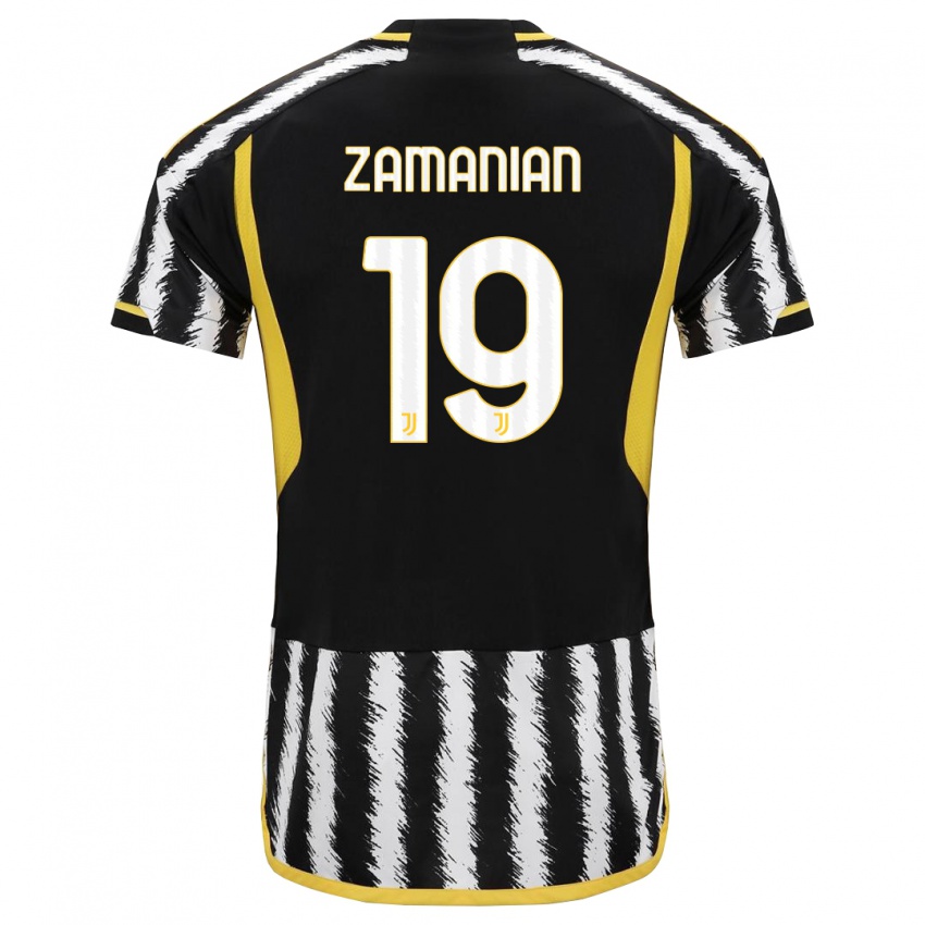 Kvinder Annahita Zamanian #19 Sort Hvid Hjemmebane Spillertrøjer 2023/24 Trøje T-Shirt