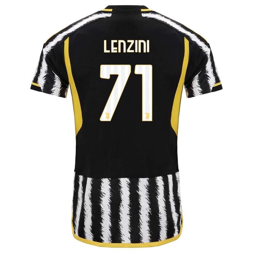 Kvinder Martina Lenzini #71 Sort Hvid Hjemmebane Spillertrøjer 2023/24 Trøje T-Shirt