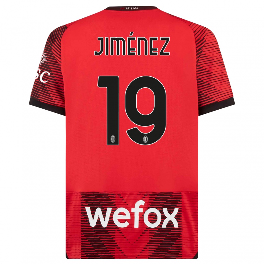 Kvinder Álex Jiménez #19 Rød Sort Hjemmebane Spillertrøjer 2023/24 Trøje T-Shirt