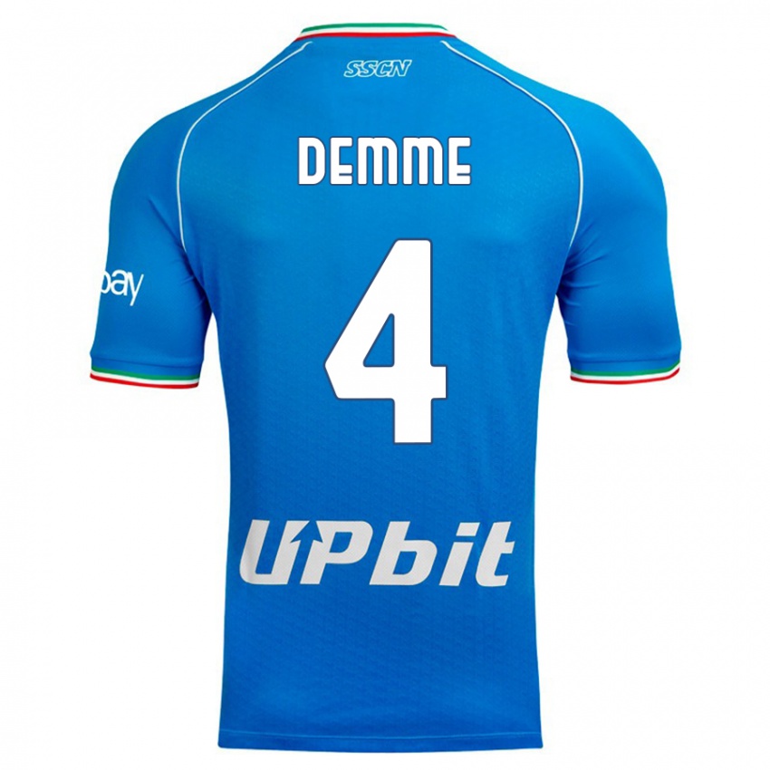 Kvinder Diego Demme #4 Himmelblå Hjemmebane Spillertrøjer 2023/24 Trøje T-Shirt