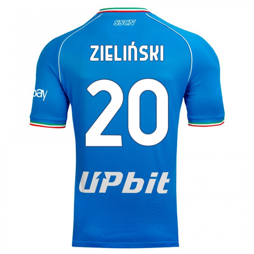 Kvinder Piotr Zielinski #20 Himmelblå Hjemmebane Spillertrøjer 2023/24 Trøje T-Shirt