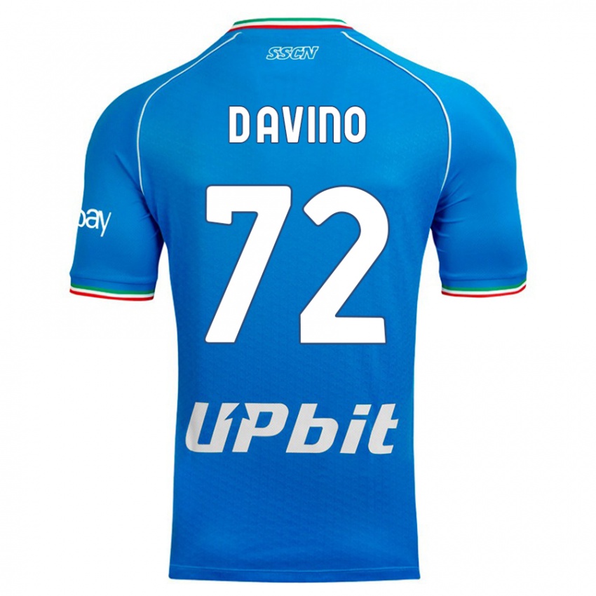 Kvinder Luigi D'avino #72 Himmelblå Hjemmebane Spillertrøjer 2023/24 Trøje T-Shirt