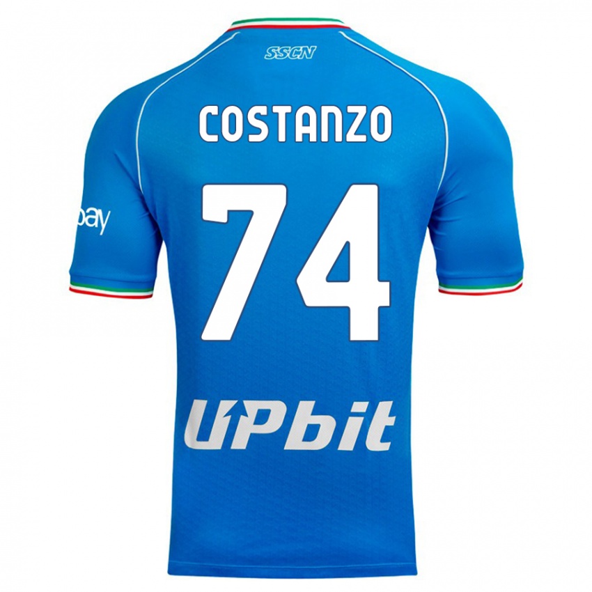 Kvinder Davide Costanzo #74 Himmelblå Hjemmebane Spillertrøjer 2023/24 Trøje T-Shirt