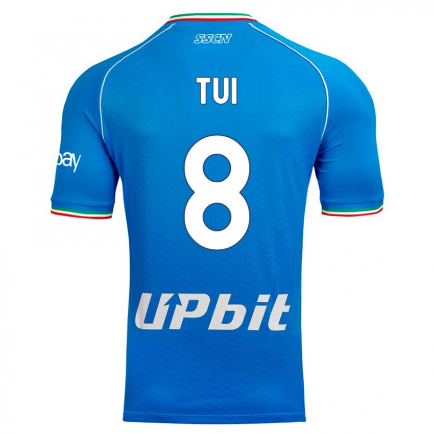Kvinder Sara Tui #8 Himmelblå Hjemmebane Spillertrøjer 2023/24 Trøje T-Shirt