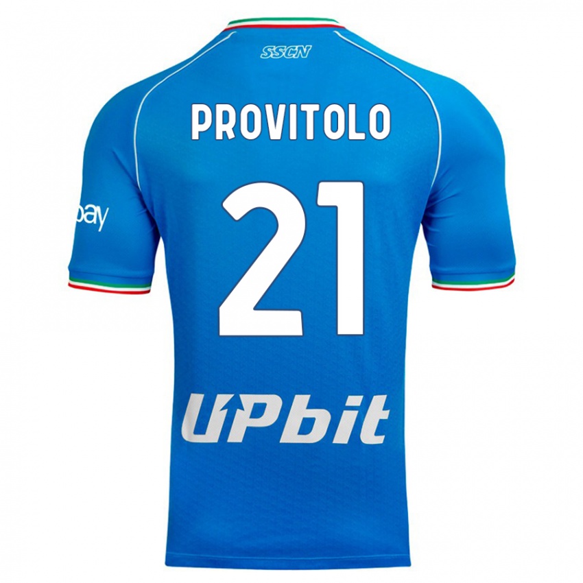 Kvinder Vincenzo Provitolo #21 Himmelblå Hjemmebane Spillertrøjer 2023/24 Trøje T-Shirt