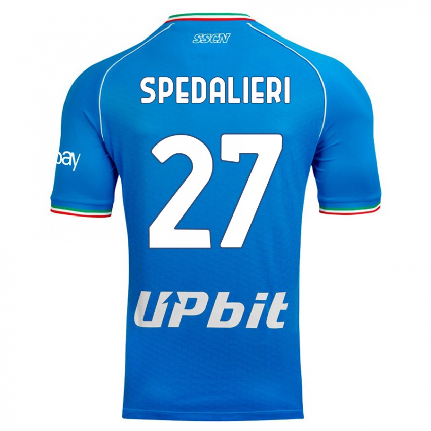 Kvinder Johnatan Andrea Spedalieri #27 Himmelblå Hjemmebane Spillertrøjer 2023/24 Trøje T-Shirt