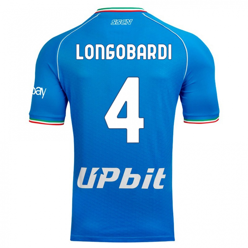 Kvinder Salvatore Longobardi #4 Himmelblå Hjemmebane Spillertrøjer 2023/24 Trøje T-Shirt
