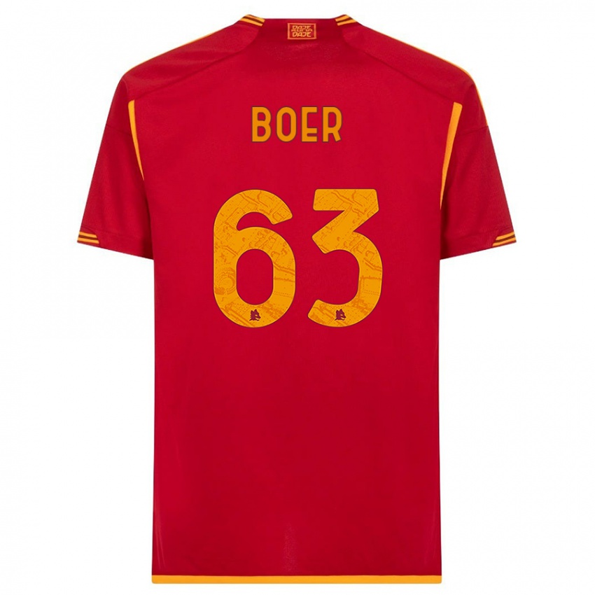 Kvinder Pietro Boer #63 Rød Hjemmebane Spillertrøjer 2023/24 Trøje T-Shirt
