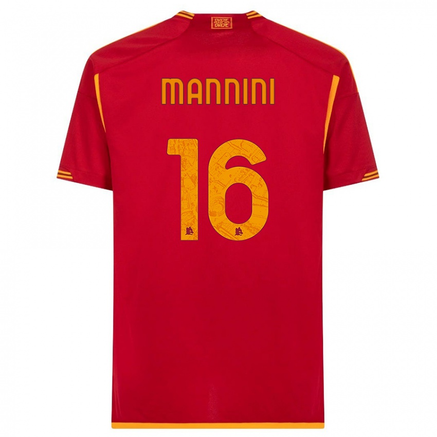 Kvinder Mattia Mannini #16 Rød Hjemmebane Spillertrøjer 2023/24 Trøje T-Shirt