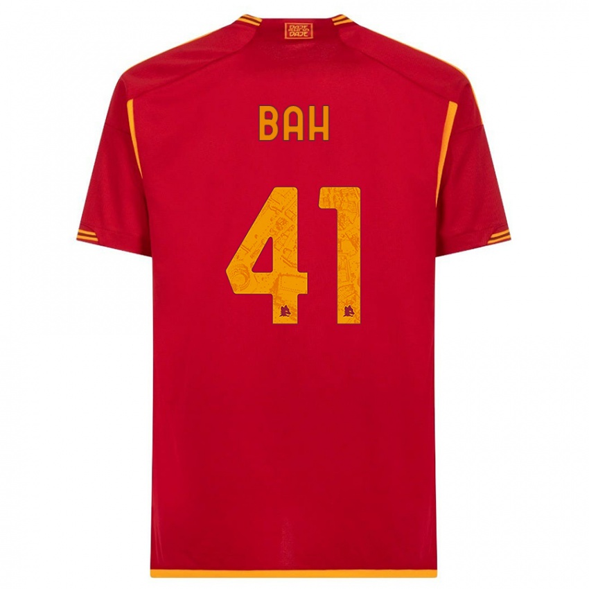 Kvinder Muhammed Bah #41 Rød Hjemmebane Spillertrøjer 2023/24 Trøje T-Shirt