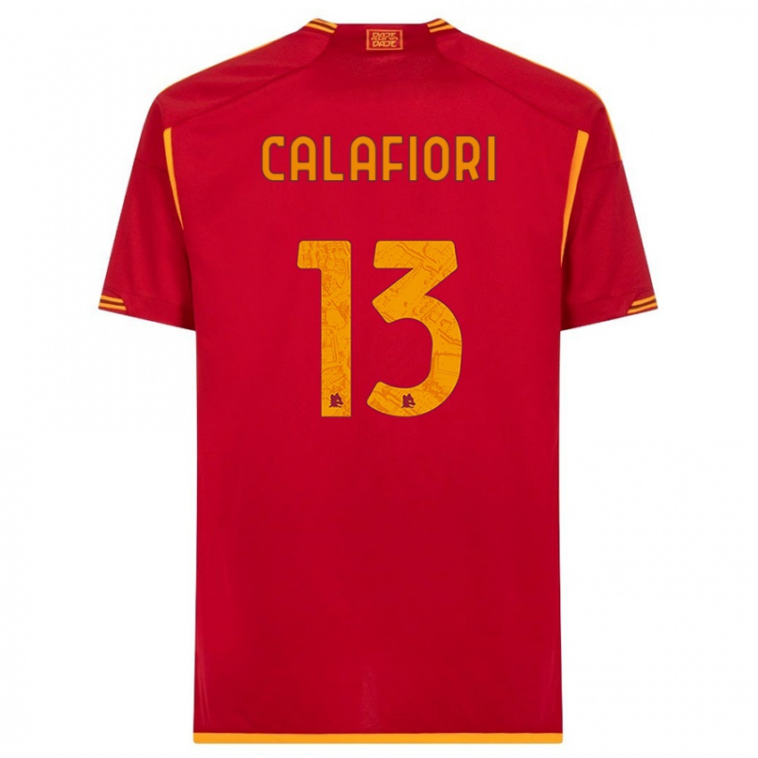 Kvinder Riccardo Calafiori #13 Rød Hjemmebane Spillertrøjer 2023/24 Trøje T-Shirt