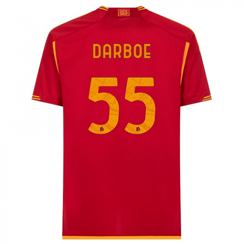 Kvinder Ebrima Darboe #55 Rød Hjemmebane Spillertrøjer 2023/24 Trøje T-Shirt