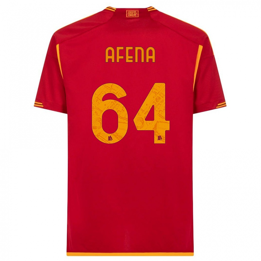 Kvinder Felix Afena-Gyan #64 Rød Hjemmebane Spillertrøjer 2023/24 Trøje T-Shirt