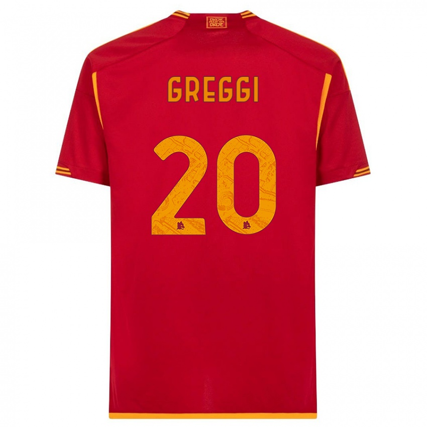 Kvinder Giada Greggi #20 Rød Hjemmebane Spillertrøjer 2023/24 Trøje T-Shirt