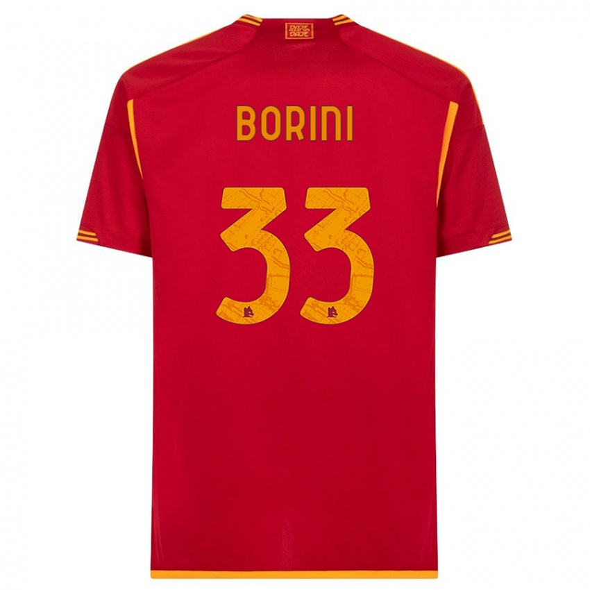 Kvinder Joyce Borini #33 Rød Hjemmebane Spillertrøjer 2023/24 Trøje T-Shirt