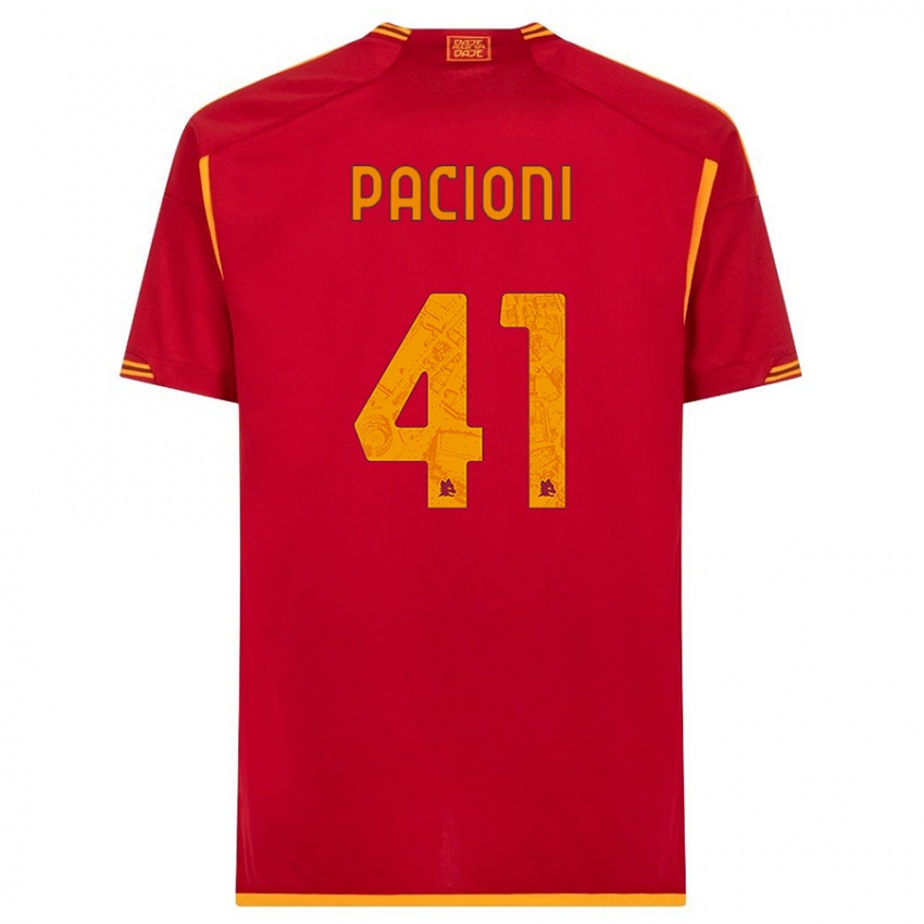 Kvinder Eleonora Pacioni #41 Rød Hjemmebane Spillertrøjer 2023/24 Trøje T-Shirt