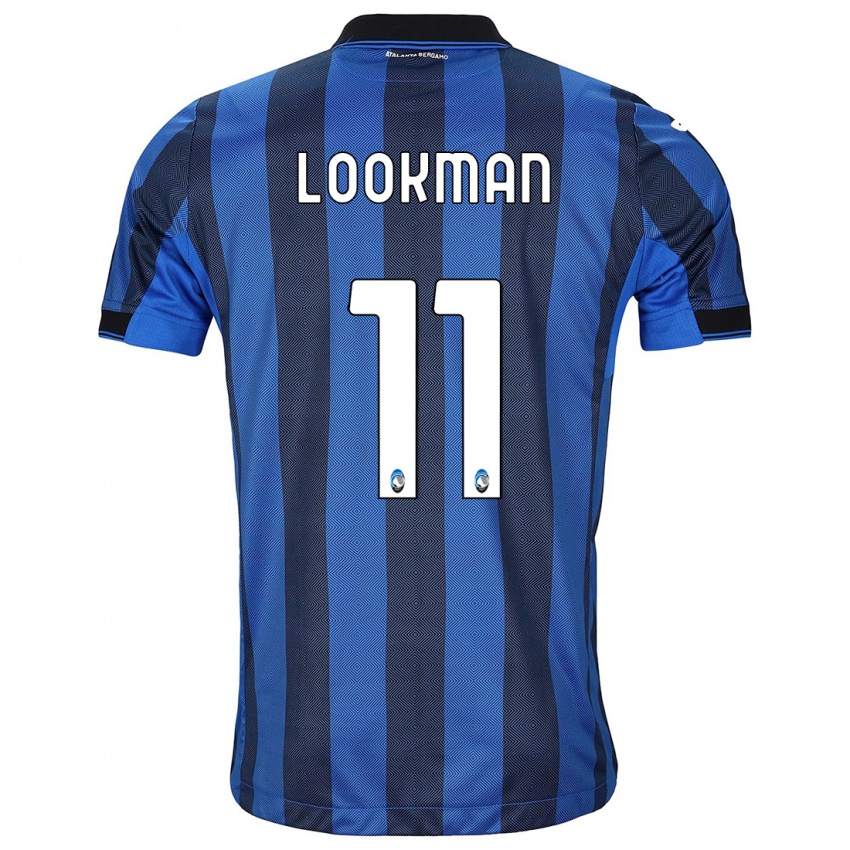 Kvinder Ademola Lookman #11 Sort Blå Hjemmebane Spillertrøjer 2023/24 Trøje T-Shirt