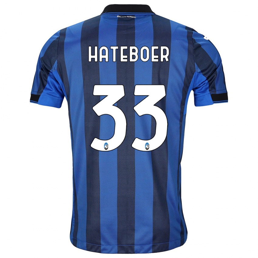 Kvinder Hans Hateboer #33 Sort Blå Hjemmebane Spillertrøjer 2023/24 Trøje T-Shirt
