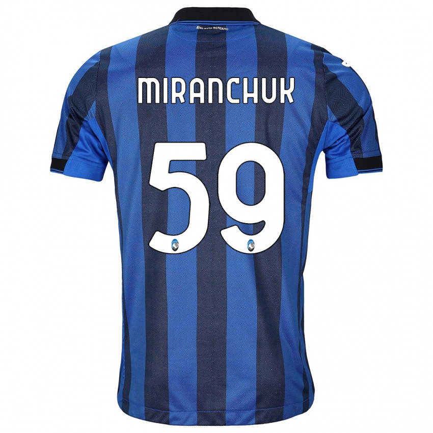 Kvinder Aleksey Miranchuk #59 Sort Blå Hjemmebane Spillertrøjer 2023/24 Trøje T-Shirt
