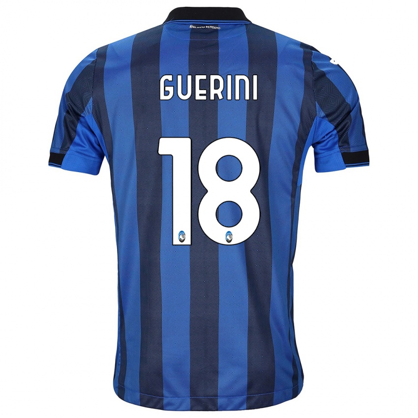 Kvinder Alessio Guerini #18 Sort Blå Hjemmebane Spillertrøjer 2023/24 Trøje T-Shirt