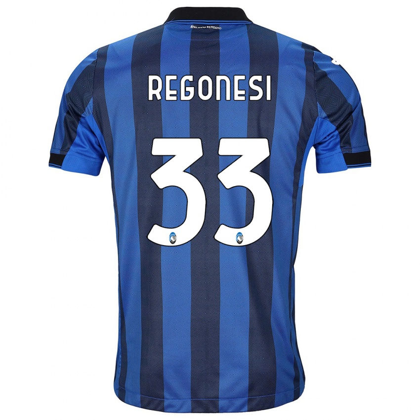 Kvinder Iacopo Regonesi #33 Sort Blå Hjemmebane Spillertrøjer 2023/24 Trøje T-Shirt