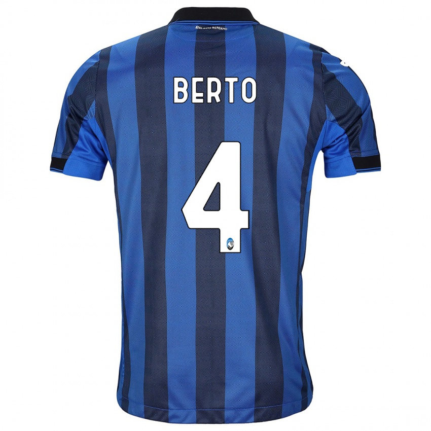 Kvinder Gabriele Berto #4 Sort Blå Hjemmebane Spillertrøjer 2023/24 Trøje T-Shirt