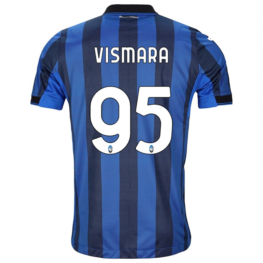 Kvinder Paolo Vismara #95 Sort Blå Hjemmebane Spillertrøjer 2023/24 Trøje T-Shirt