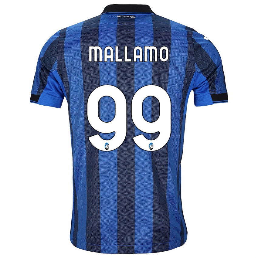 Kvinder Alessandro Mallamo #99 Sort Blå Hjemmebane Spillertrøjer 2023/24 Trøje T-Shirt