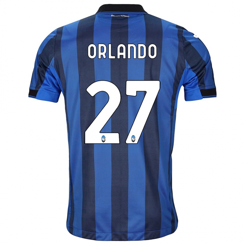 Kvinder Daniele Orlando #27 Sort Blå Hjemmebane Spillertrøjer 2023/24 Trøje T-Shirt