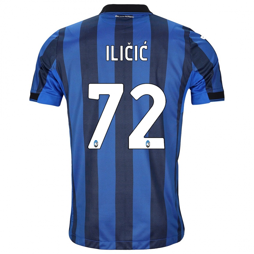 Kvinder Josip Ilicic #72 Sort Blå Hjemmebane Spillertrøjer 2023/24 Trøje T-Shirt