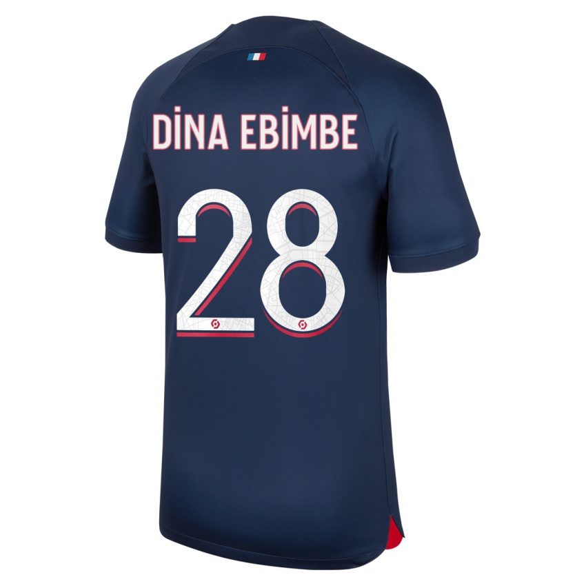 Kvinder Eric Junior Dina Ebimbe #28 Blå Rød Hjemmebane Spillertrøjer 2023/24 Trøje T-Shirt