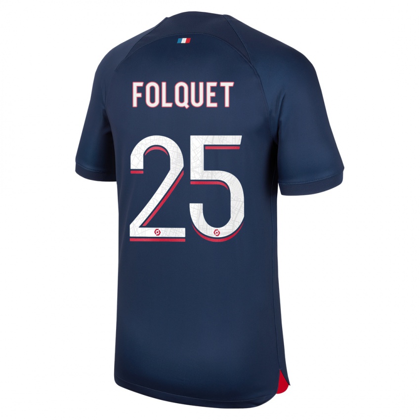 Kvinder Magnaba Folquet #25 Blå Rød Hjemmebane Spillertrøjer 2023/24 Trøje T-Shirt