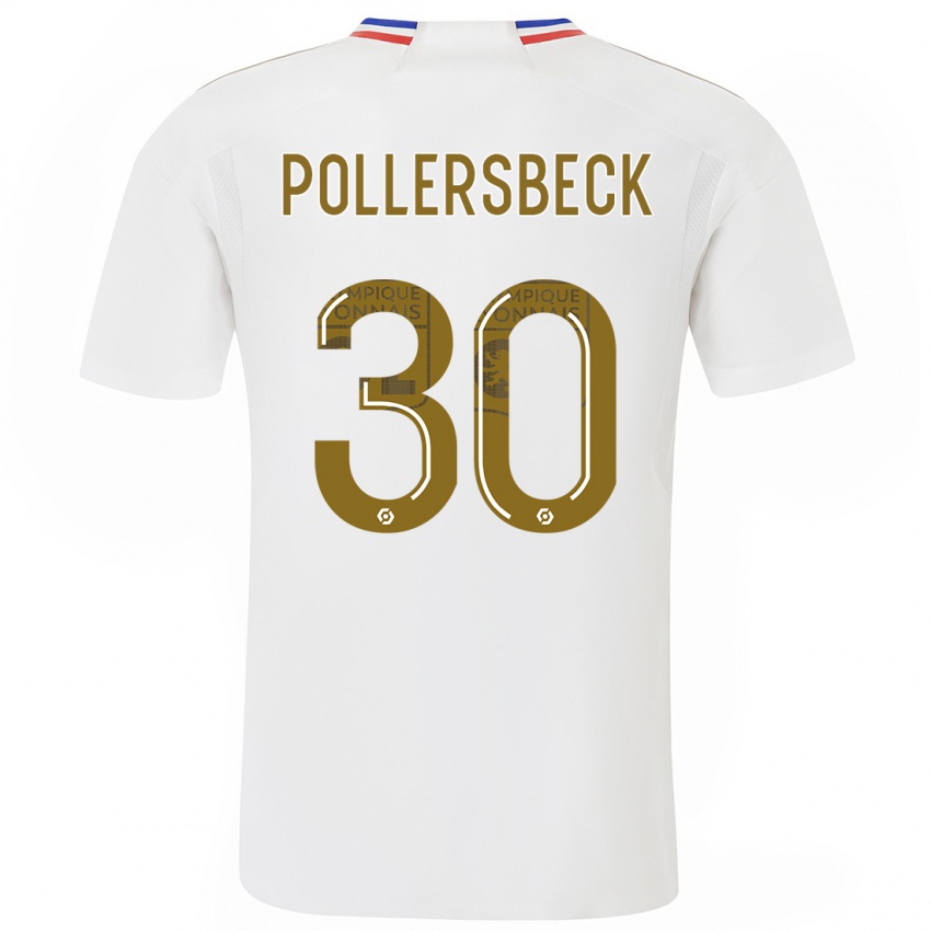 Kvinder Julian Pollersbeck #30 Hvid Hjemmebane Spillertrøjer 2023/24 Trøje T-Shirt