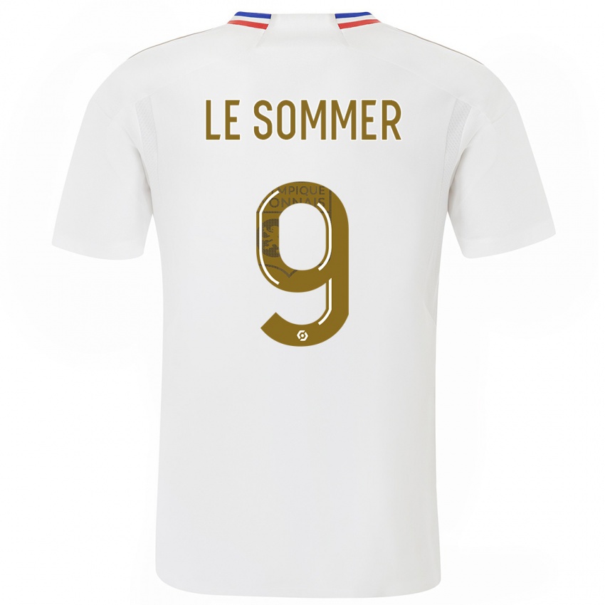 Kvinder Eugenie Le Sommer #9 Hvid Hjemmebane Spillertrøjer 2023/24 Trøje T-Shirt