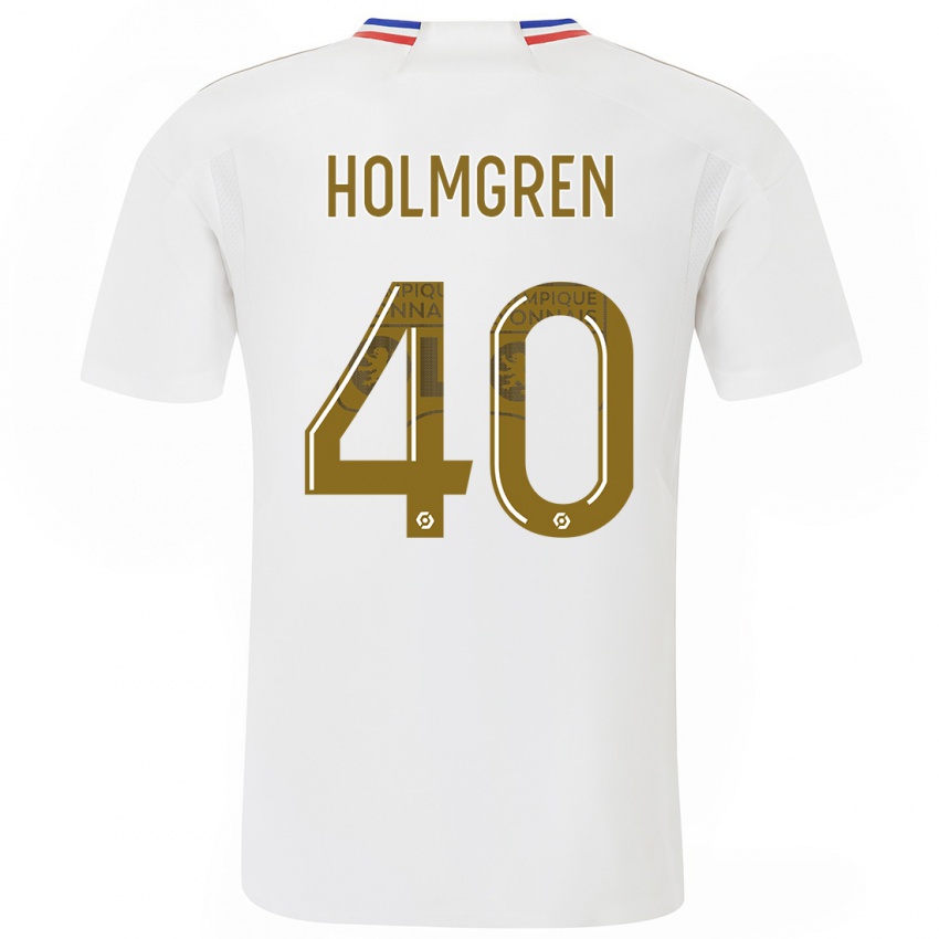 Kvinder Emma Holmgren #40 Hvid Hjemmebane Spillertrøjer 2023/24 Trøje T-Shirt