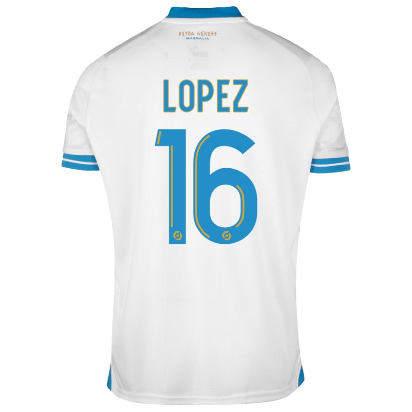 Kvinder Pau Lopez #16 Hvid Hjemmebane Spillertrøjer 2023/24 Trøje T-Shirt