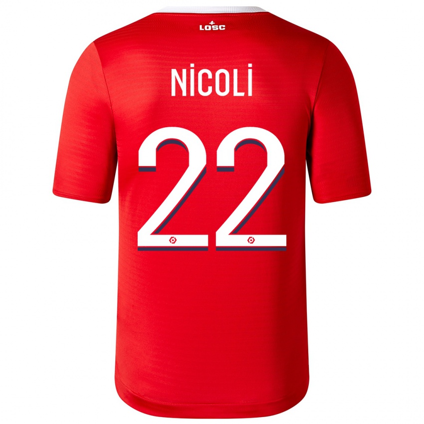 Kvinder Morgane Nicoli #22 Rød Hjemmebane Spillertrøjer 2023/24 Trøje T-Shirt